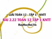 Bài 2.22 SGK Toán 12 tập 1 Kết nối tri thức